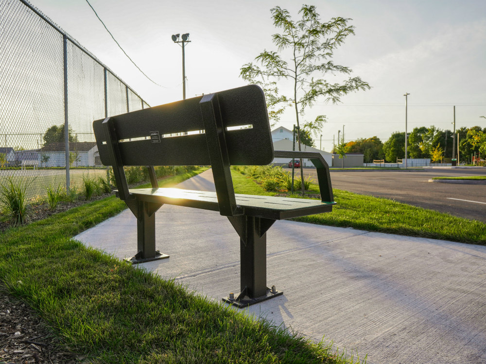 Banc de parc avec lattes atlasbarz Banc de parc avec dossier - Banc de parc avec lattes atlasbarz