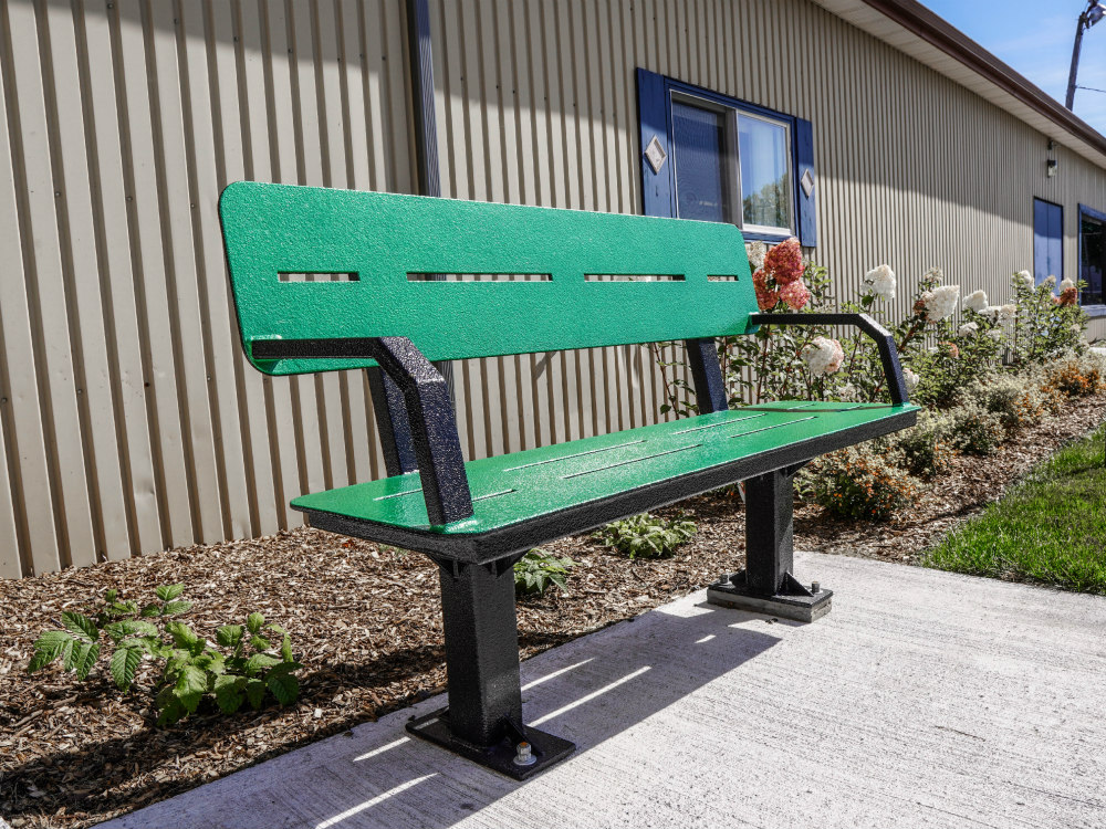 Banc de parc urbain Banc de parc avec dossier - Banc de parc urbain